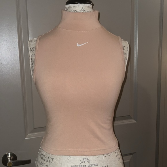 Nike Tops - Nike Sportswear Collection Essentials Women's Sleeveless Mock Top Tan Hemp Small